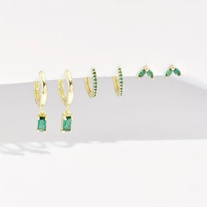 Zircon Earrings Set