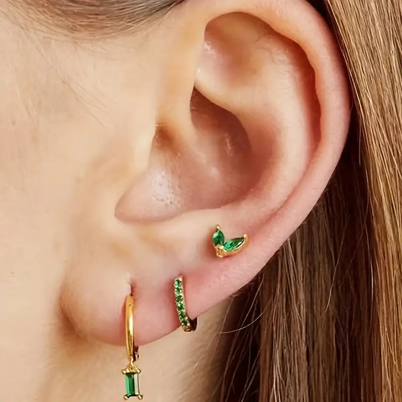 Zircon Earrings Set