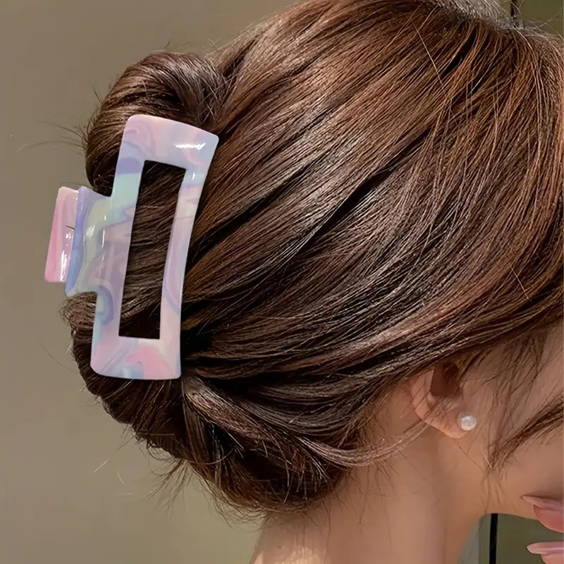 Marbled Pastel Hair Clips
