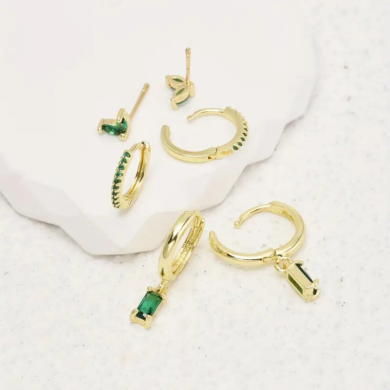 Zircon Earrings Set