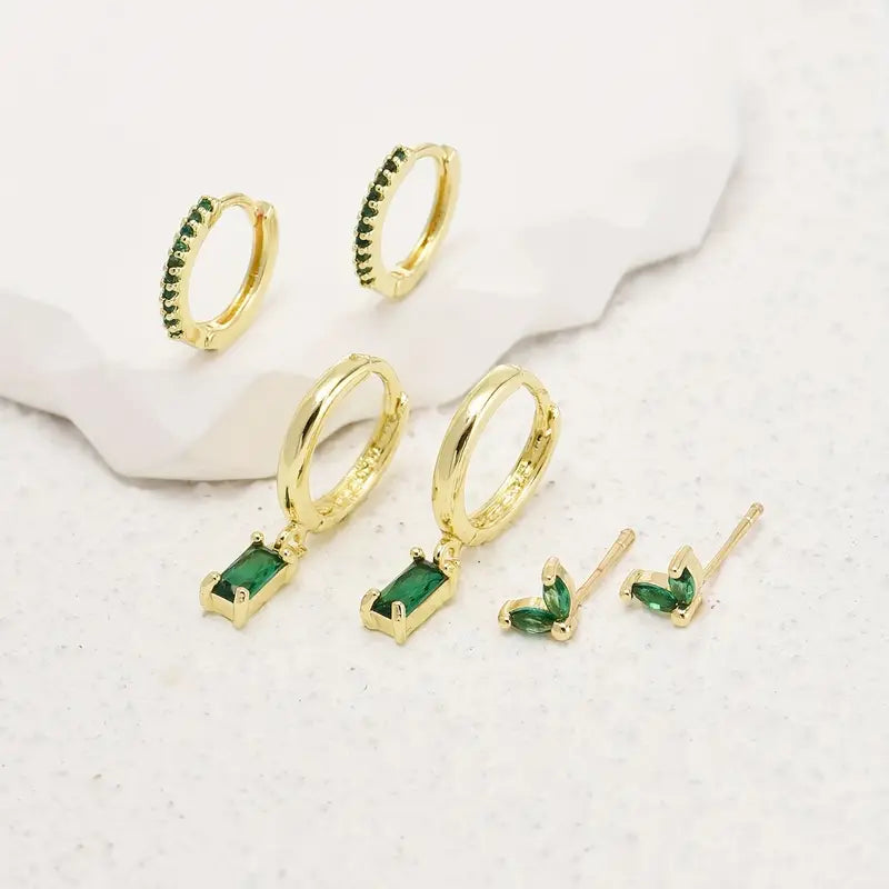 Zircon Earrings Set